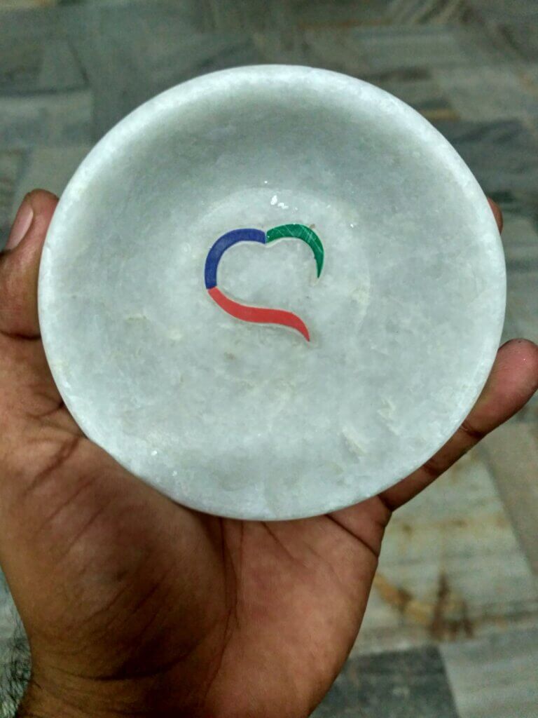Heart Shape Inlaid Bowl